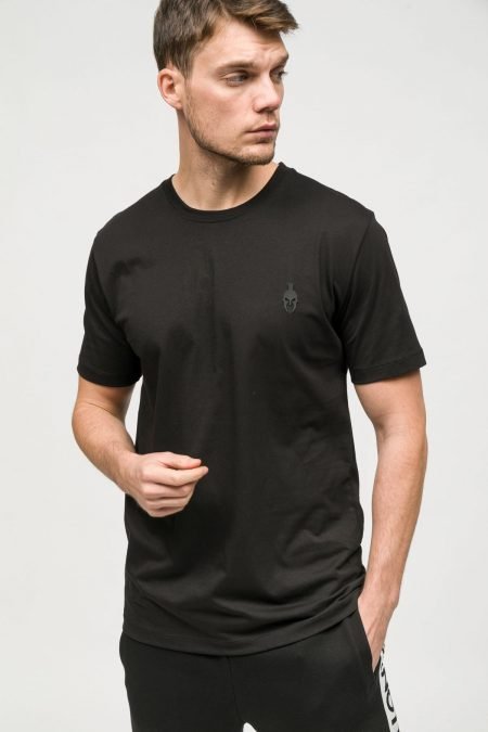 Crew Neck T-Shirt Black Basic Men's